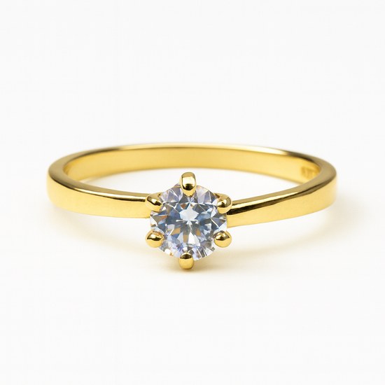 Zlatý prsten se zirkonem