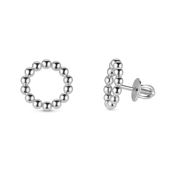 Zlaté náušnice z bílého zlata šroubkové