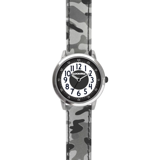 Svítící šedé chlapecké hodinky CLOCKODILE ARMY CWB0032