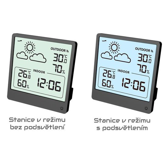 JVD SB3347.2 - meteostanice s předpovědí počasí a bezdrátovým měřením venkovní teploty