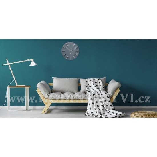 Designové nástěnné hodiny Future Time FT2010GY Round grey 40cm
