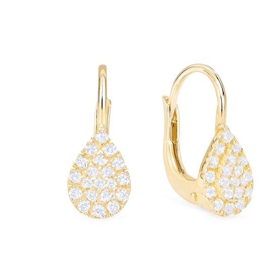 Zlaté 585/1000 náušnice se zirkony - klapkové TU-3027