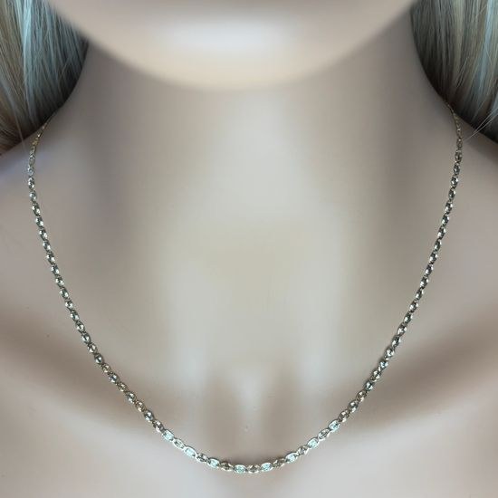 Zlatý 585/1000 řetízek vícebarevný žiletkový 1424