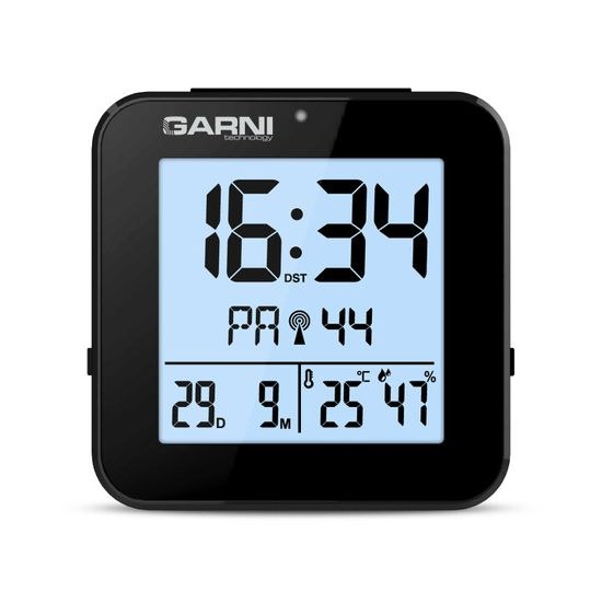 Digitální budík s měřením vnitřní teploty a rel. vlhkosti GARNI 138B