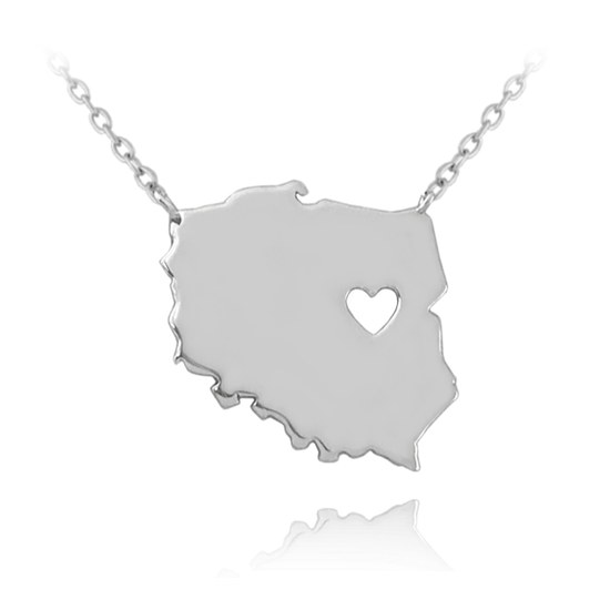 MINET Stříbrný náhrdelník POLSKO