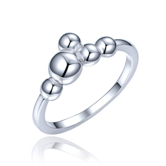 MINET Elegantní stříbrný 925/1000 prsten s kuličkami JMAS0313SR