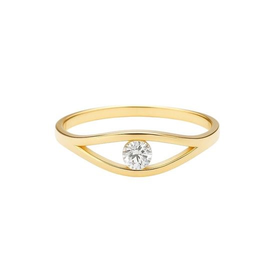 Zlatý 585/1000 prsten s kamenem