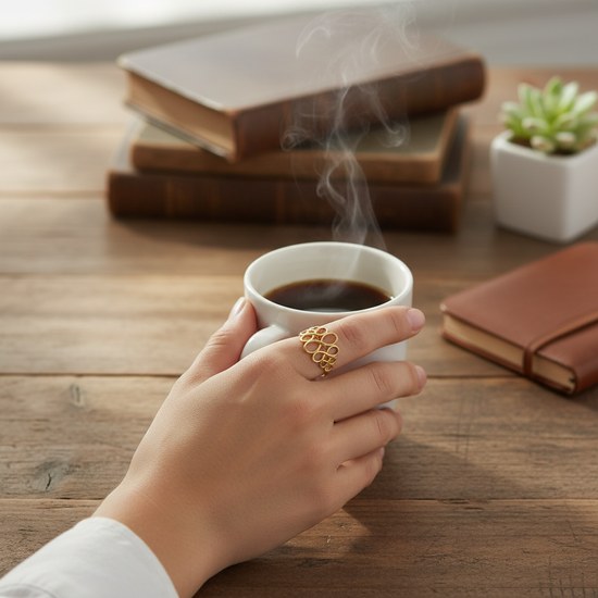 Zlatý 585/1000 prsten proplétaný TU-5012