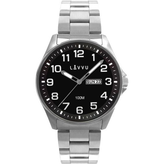 Ocelové pánské hodinky LAVVU LWM0142 BERGEN Black