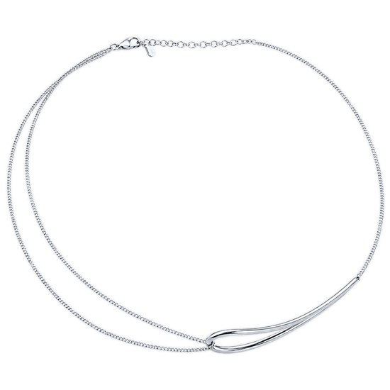 MINET Elegantní zvlněný stříbrný 925/1000 náhrdelník JMAS0359SN45