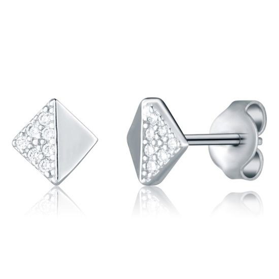 Náušnice JVD stříbrné