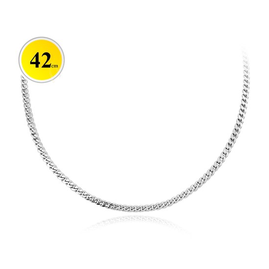 MINET Stříbrný řetízek PANCER 30mm - 42 cm
