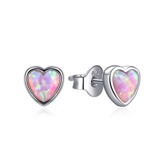 MOISS stříbrné náušnice OPÁL