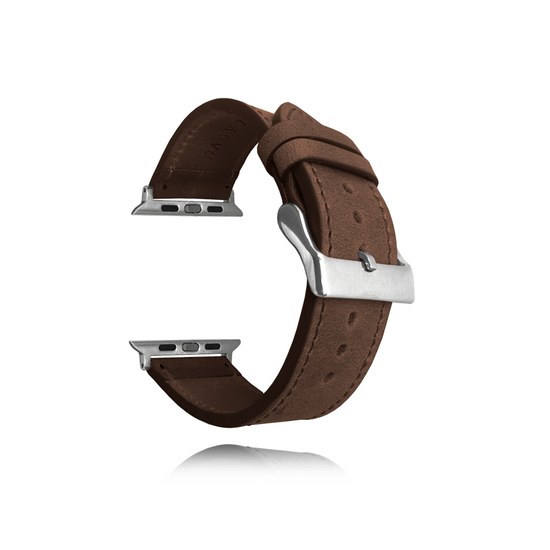 Tmavě hnědý kožený řemínek LAVVU Top Grain pro APPLE WATCH 42-44 mm LSXACS2