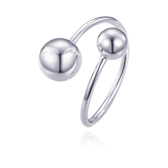 MINET Stříbrný prsten s kuličkami