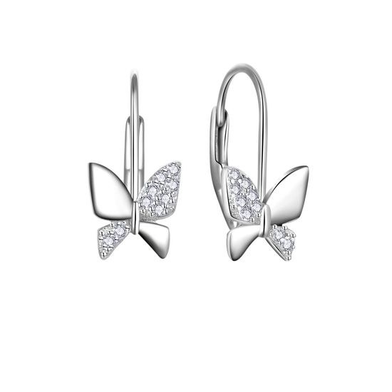 MOISS stříbrné náušnice MOTÝL