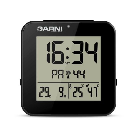 Digitální budík s měřením vnitřní teploty a rel. vlhkosti GARNI 138B