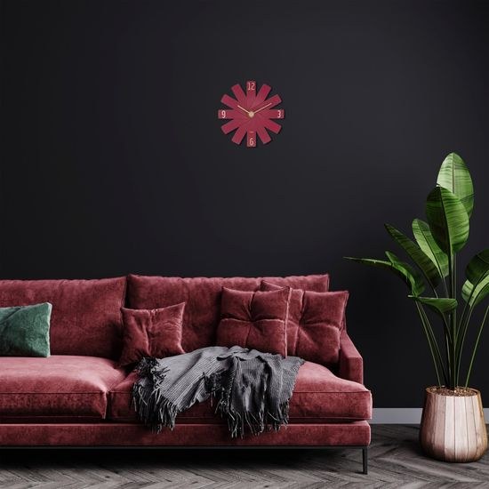 TFA 60.3020.05 - Designové nástěnné hodiny CLOCK IN THE BOX - červené