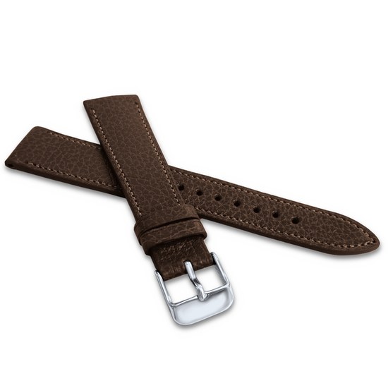 LAVVU Tmavě hnědý prošitý řemínek MEDITERRA z luxusní kůže Top Grain - 18