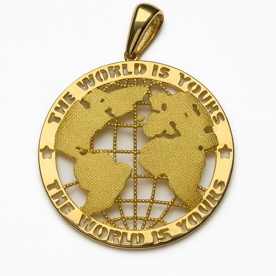 Zlatý 585/1000 přívěsek zeměkoule 30226