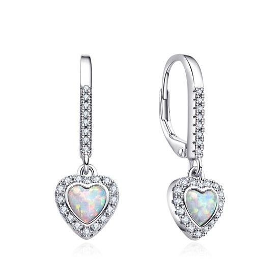 MOISS stříbrné náušnice OPÁL