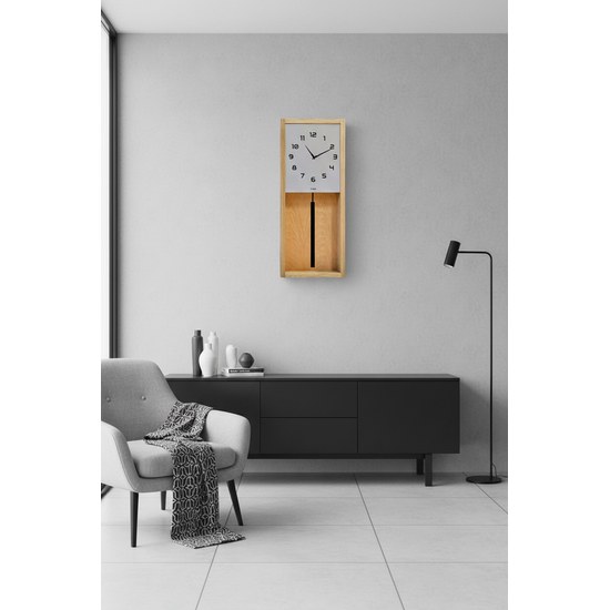 KUBRi 0301C - Kyvadlové hodiny české výroby z masivního dubu