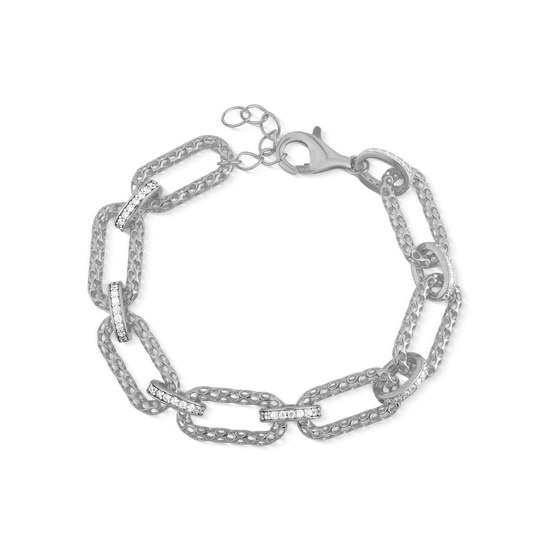 Náramek JVD SVLB0936S75BI18 stříbrný