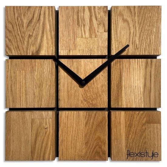 Flexistyle z243 - designové hodiny z dubu