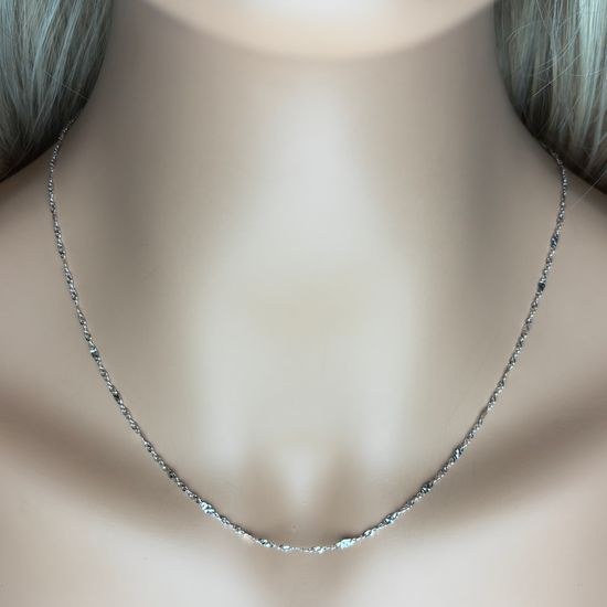 Zlatý 585/1000 řetízek z bílého zlata 1995