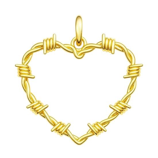 Zlatý 585/1000 přívěsek srdce 30229