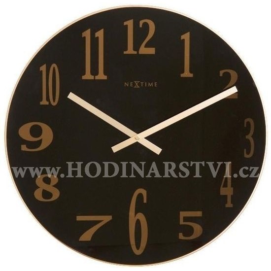 Designové nástěnné hodiny 2472zw Nextime Smoke Mirror 43cm