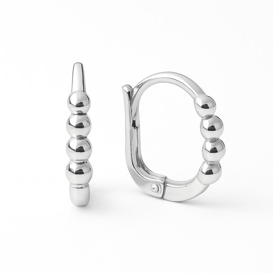 Zlaté náušnice z bílého zlata klapkové