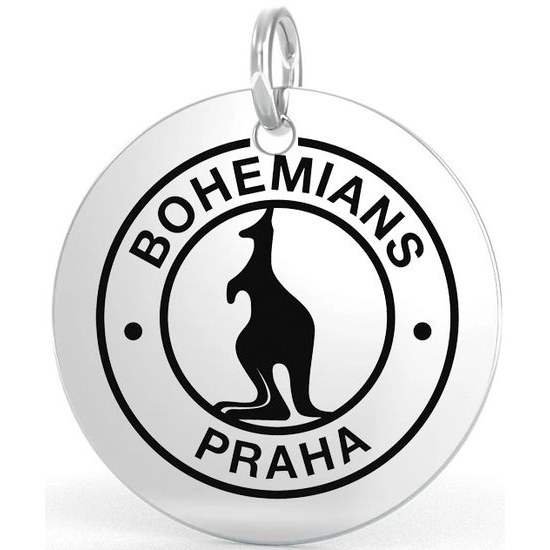 Velký ocelový přívěsek s logem Bohemians