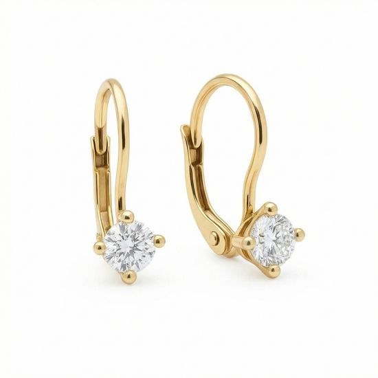 Zlaté naušnice se zirkonem