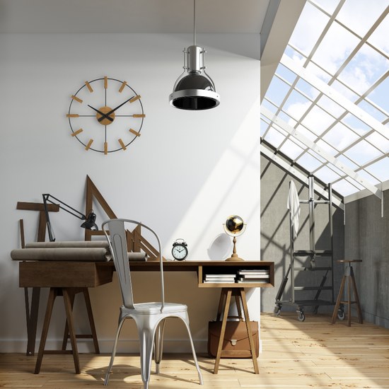 Dřevěné černé hodiny VLAHA STUDIO vyrobené v Čechách VCT1062