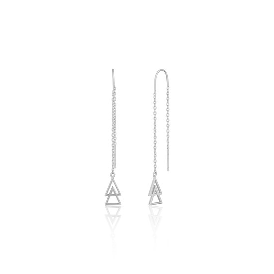 Náušnice JVD stříbrné