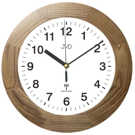 JVD RH2226/78 - Hodiny řízené signálem s dřevěným rámem