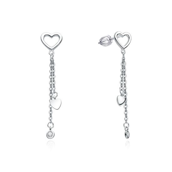MOISS stříbrné náušnice SRDCE