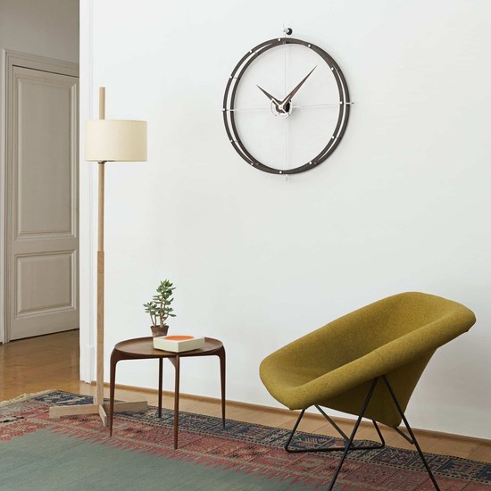 Nomon Doble ON 80cm - exkluzivní hodiny z kovu a dřeva