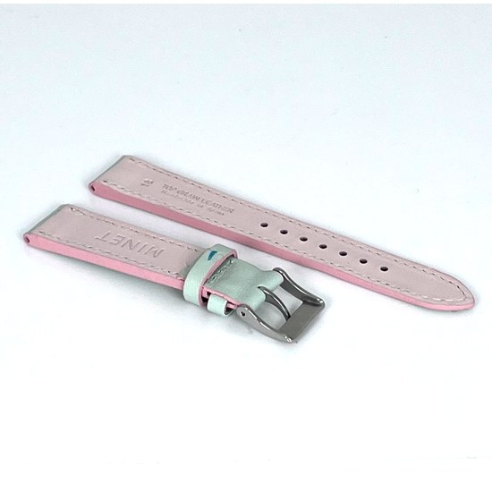 Mentolový prošitý řemínek MINET SLIM z luxusní kůže Top Grain - 14