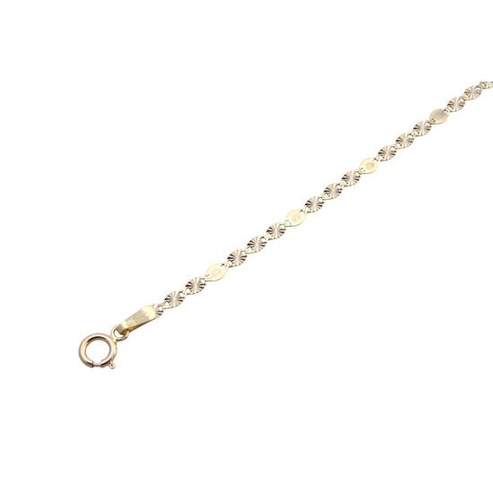 Zlatý 585/1000 řetízek vícebarevný žiletkový 1539