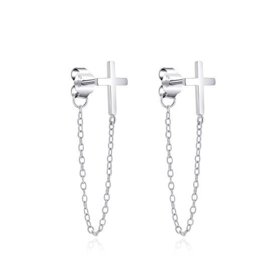 MOISS stříbrné náušnice KŘÍŽĚK