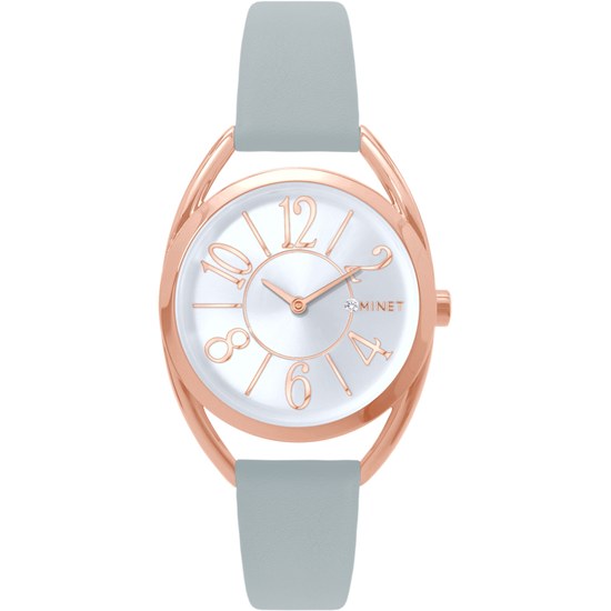 MINET Rose gold dámské hodinky s čísly ICON PINK MWL5249