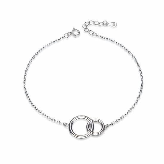 MOISS stříbrný náramek na nohu KRUHY