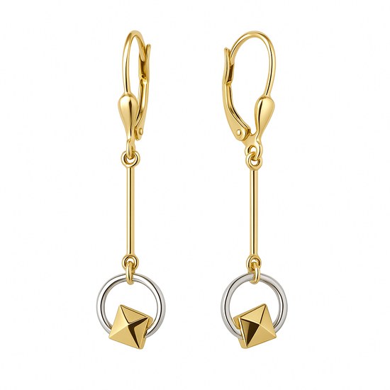 Zlaté visací náušnice klapkové