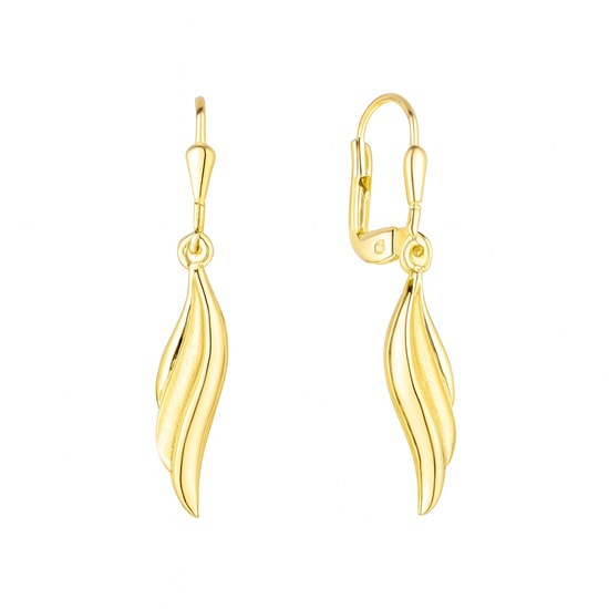 Zlaté 585/1000 visací náušnice klapkové TU-3002