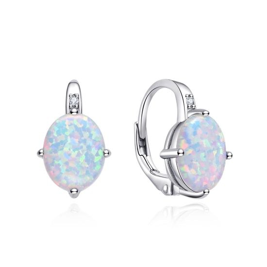 MOISS stříbrné náušnice OPÁL