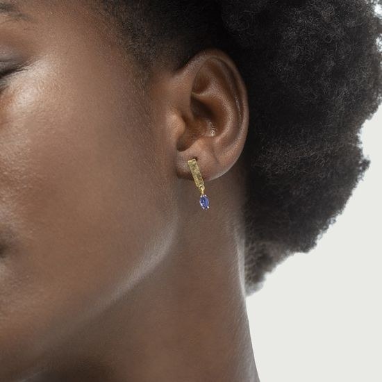 Victoria Cruz A4300-08DT - stříbrné náušnice - zlacené