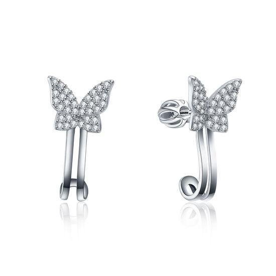 MOISS stříbrné náušnice MOTÝL