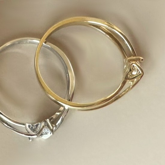 MINET Zlatý zásnubní prsten z bílého zlata s bílým zirkonem Au 585/1000 vel. 51 - 1,60g